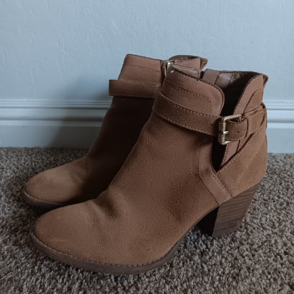 Sam Edelman Suede Leather Ankle Booties - Picture 2 of 14